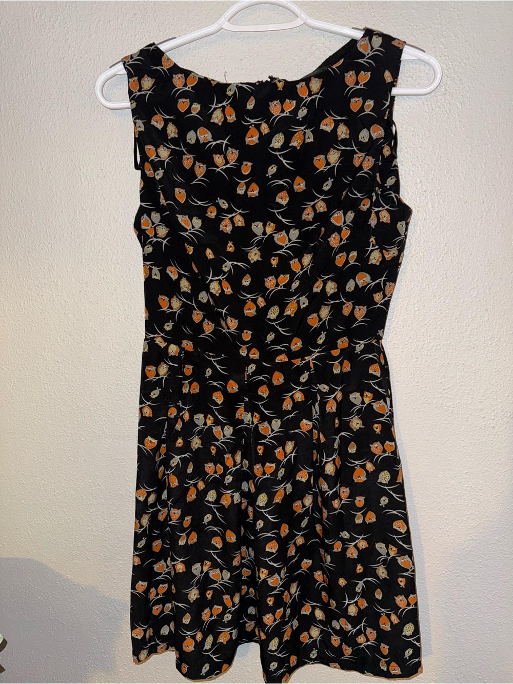 AX Paris Black Dress with Orange and Cream Floral Print